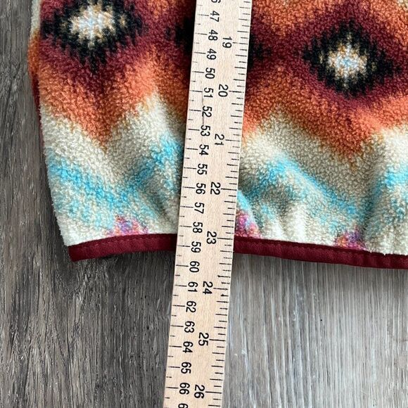 Patagonia Synchilla Snap T Fleece Timber Twist Aztec Pullover Cinder Red Size XS - Picture 9 of 15